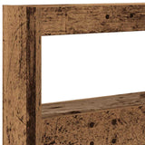 Headboard Cabinet with LED Old Wood 180x17x102 cm 863134