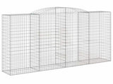 Arched Gabion Baskets 11 pcs 300x50x180/200 cm Galvanised Iron 3146782