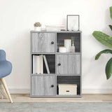 Bookcase Grey Sonoma 60x24x76.5 cm Engineered Wood 860387