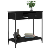 Console Table Black 75x34.5x75 cm Engineered Wood 834165