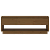 TV Cabinet Honey Brown 110.5x34x40 cm Solid Wood Pine 813847