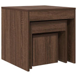 Nesting Tables 3 pcs Brown Oak Engineered Wood 815227
