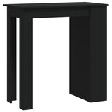 ZNTS Bar Table with Storage Rack Black 102x50x103.5 cm Engineered Wood 809468