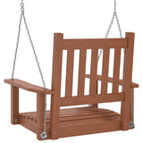 Garden Swing Chair with Metal Chains Brown Solid Wood Fir 4008975