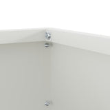 Lawn Edging 6 pcs White 40 x 40 x 13 cm Steel 874705
