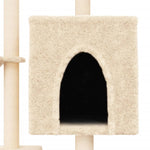 ZNTS Cat Tree with Sisal Scratching Posts Cream 117 cm 172118