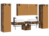 Bathroom Furniture Set 6 pcs Smoked Oak 3407203
