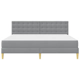 Bed Frame with Mattress Light Grey 180 x 200 cm Fabric 3415265