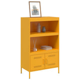 Highboard Mustard Yellow 68x39x113 cm Steel 842973