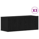 TV Cabinet Set 3 pcs Black oak 80 x 30 x 30 cm Engineered wood 3333056