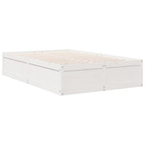 Bookcase Bed without Mattress White 120x190cm Solid Wood Pine 3324479