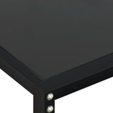 Console Table Black 220x35x75.5cm Tempered Glass 331691