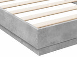 Bed Frame with LED Concrete Grey 80 x 200 cm Engineered Wood 8009008