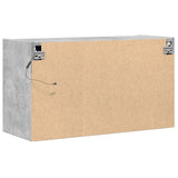 TV Wall Cabinet with LED Lights Concrete Grey 80x31x45 cm 852288