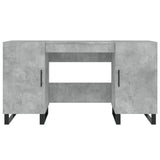 Desk Concrete Grey 140x50x75 cm Engineered Wood 829576