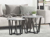 Side Table Set 2 pcs Grey Sonoma and Black 869723