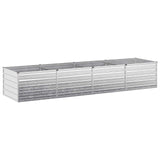 Raised Garden Bed Silver 320 x 80 x 55 cm galvanized 8006423