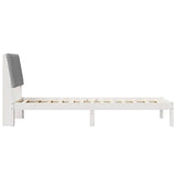 Bed Frame with Headboard White 80 x 200 cm Solid Pine Wood 878923