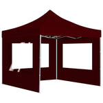 Professional Folding Party Tent with Walls Aluminium 2x2 m Bordeaux 48933