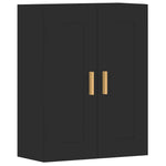 Wall Mounted Cabinets 2 pcs Black Engineered Wood 3197978