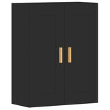 Wall Mounted Cabinets 2 pcs Black Engineered Wood 3197978