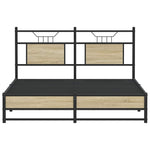 Bed Frame without Mattress Sonoma Oak 137x190 cm Engineered Wood 4106961