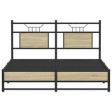 Bed Frame without Mattress Sonoma Oak 137x190 cm Engineered Wood 4106961