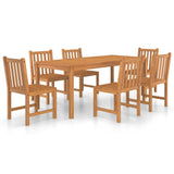 Garden Dining Set Natural teak Solid Teak Wood Large 3059941