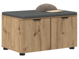 Hall Bench with Cushion with Shelf Artisan Oak 60 x 38 x 46 cm 891479