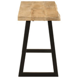 Bench with Live Edge 105 cm Solid Wood Mango 372756