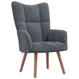 Relaxing Chair Dark Grey Velvet 42022442