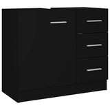 Sink Cabinet Black 63x30x54 cm Engineered Wood 804185