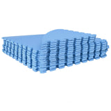 Pool Ground Mat 16 pcs 235 cm Round EVA Foam Blue 42042635