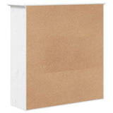 Cabinet with Glass Doors BODO White Solid Wood Pine 355077
