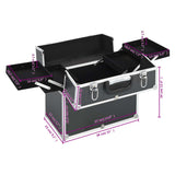 Make-up Case 38x23x34 cm Black Aluminium 91833
