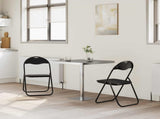 Folding Chair 2 pcs Black 48 x 43.5 x 81 cm Faux Leather 42029048