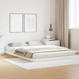 Floor Bed Frame White 140 x 210 cm Solid Pine Wood 869739
