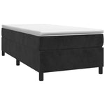 ZNTS Bed Frame without Mattress Black Single Velvet 3121222