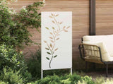 Garden Privacy Screen White 50 x 140 cm Cold-rolled steel 876323