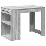 ZNTS Desk with Drawer and Shelf Grey Sonoma 102x62x77.5 cm Engineered Wood 858691