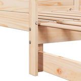 Pull-out Day Bed Brown 203.5 x 184 x 56.5 cm Solid Pine Wood 834678