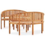 Garden Lounge Set Natural Teak Solid Teak Wood Large Durable 3059967
