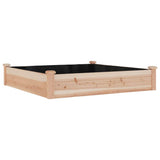 Garden Raised Bed with Liner 120x120x25 cm Solid Wood Fir 364292