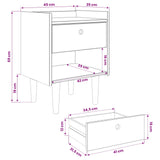 Bedside Table BILBAO Dark Caramel 45 x 35 x 59 cm 42041340
