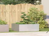 Planter 80x80x40 cm Stainless Steel 860742