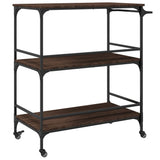 Kitchen Trolley Brown Oak 100,5x50x105 cm Engineered Wood 842335