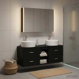 Bathroom Furniture Set 4 pcs Black Oak 3406904