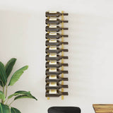 Wall Mounted Wine Rack for 24 Bottles Gold Iron 340884