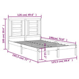 Bed Frame without Mattress 120x190 cm Small Double Solid Wood 3104318