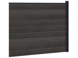 Fence Panel WPC and Aluminium Black 42039060